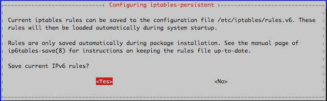 Save IPv6 rules prompt. Save IPv6 rules prompt.